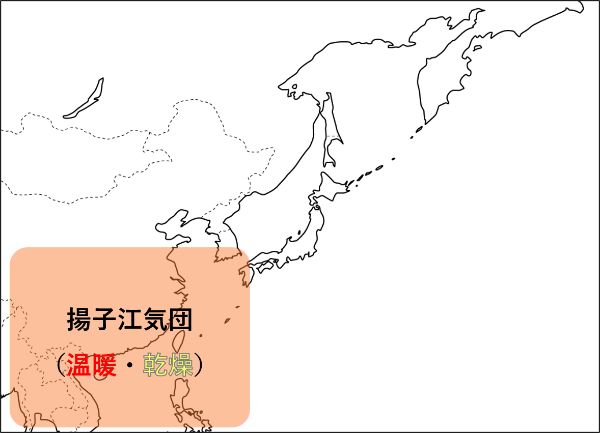 揚子江気団の位置と特徴