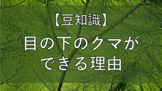 目の下のクマの記事のアイキャッチ画像